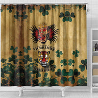 The Irishman-Notorious Shower Curtain Old School Tattoos and Shamrocks Grunge Style