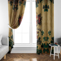 The Irishman-Notorious Window Curtain Old School Tattoos and Shamrocks Grunge Style