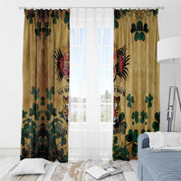 The Irishman-Notorious Window Curtain Old School Tattoos and Shamrocks Grunge Style