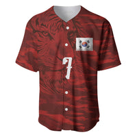 Custom South Korea National Football Baseball Jersey Tigers-Taegeuk Warriors Red