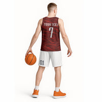 Custom South Korea National Football Basketball Jersey Tigers-Taegeuk Warriors Red