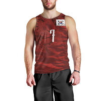 Custom South Korea National Football Men Tank Top Tigers-Taegeuk Warriors Red
