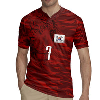 Custom South Korea National Football Rugby Jersey Tigers-Taegeuk Warriors Red