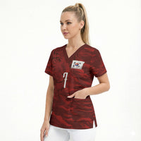 Custom South Korea National Football Scrub Top Tigers-Taegeuk Warriors Red