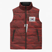 Custom South Korea National Football Sleeveless Puffer Jacket Tigers-Taegeuk Warriors Red