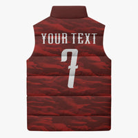 Custom South Korea National Football Sleeveless Puffer Jacket Tigers-Taegeuk Warriors Red