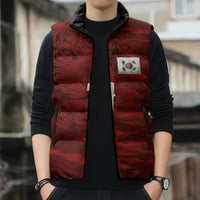 Custom South Korea National Football Sleeveless Puffer Jacket Tigers-Taegeuk Warriors Red