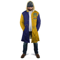Custom Ukraine National Football Cloak The Blue and Yellow with Map Half Style - Wonder Print Shop