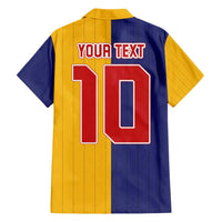 Custom Ukraine National Football Hawaiian Shirt The Blue and Yellow with Map Half Style - Wonder Print Shop