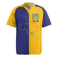 Custom Ukraine National Football Rugby Jersey The Blue and Yellow with Map Half Style - Wonder Print Shop