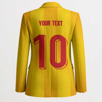 Custom Ukraine National Football Blazer Vyshyvanka Inspired Geometry - Wonder Print Shop