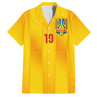 Custom Ukraine National Football Hawaiian Shirt Vyshyvanka Inspired Geometry - Wonder Print Shop