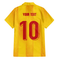 Custom Ukraine National Football Hawaiian Shirt Vyshyvanka Inspired Geometry - Wonder Print Shop