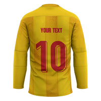 Custom Ukraine National Football Hockey Jersey Vyshyvanka Inspired Geometry - Wonder Print Shop