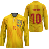 Custom Ukraine National Football Hockey Jersey Vyshyvanka Inspired Geometry - Wonder Print Shop