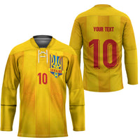 Custom Ukraine National Football Hockey Jersey Vyshyvanka Inspired Geometry - Wonder Print Shop