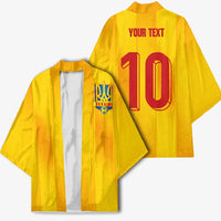 Custom Ukraine National Football Kimono Vyshyvanka Inspired Geometry - Wonder Print Shop