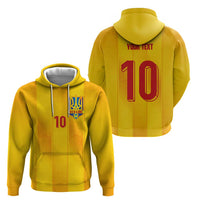 Custom Ukraine National Football Zip Hoodie Vyshyvanka Inspired Geometry - Wonder Print Shop