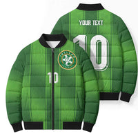 Custom Ireland National Football Bomber Puffer Jacket Celtics Knot Shamrocks Inspired Geometry - Wonder Print Shop
