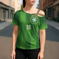 Custom Ireland National Football Cross Shoulder Shirt Celtics Knot Shamrocks Inspired Geometry - Wonder Print Shop