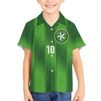 Custom Ireland National Football Kid Hawaiian Shirt Celtics Knot Shamrocks Inspired Geometry - Wonder Print Shop