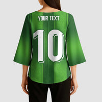 Custom Ireland National Football Kimono Sleeve Blouse Celtics Knot Shamrocks Inspired Geometry - Wonder Print Shop