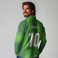 Custom Ireland National Football Long Sleeve Polo Shirt Celtics Knot Shamrocks Inspired Geometry - Wonder Print Shop