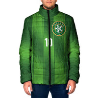 Custom Ireland National Football Padded Jacket Celtics Knot Shamrocks Inspired Geometry - Wonder Print Shop