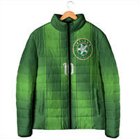 Custom Ireland National Football Padded Jacket Celtics Knot Shamrocks Inspired Geometry - Wonder Print Shop