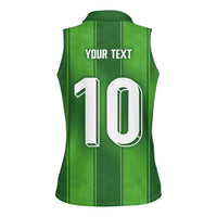 Custom Ireland National Football Women Sleeveless Polo Shirt Celtics Knot Shamrocks Inspired Geometry - Wonder Print Shop