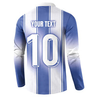 Custom Greece National Football Button Sweatshirt Greek Key Inspired Geometry - Wonder Print Shop