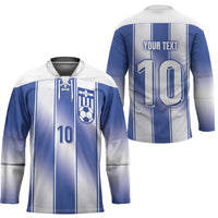 Custom Greece National Football Hockey Jersey Greek Key Inspired Geometry - Wonder Print Shop