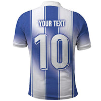 Custom Greece National Football Polo Shirt Greek Key Inspired Geometry - Wonder Print Shop