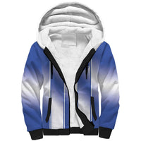 Custom Greece National Football Sherpa Hoodie Greek Key Inspired Geometry - Wonder Print Shop