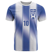 Custom Greece National Football T Shirt Greek Key Inspired Geometry - Wonder Print Shop