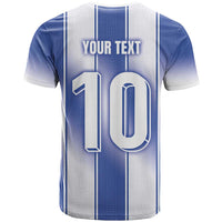 Custom Greece National Football T Shirt Greek Key Inspired Geometry - Wonder Print Shop