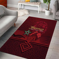Happy Morocco Proclamation Day Area Rug Barbary Lion's Roar - Fight for Peace and Freedom - Wonder Print Shop
