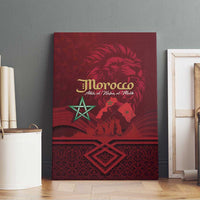 Happy Morocco Proclamation Day Canvas Wall Art Barbary Lion's Roar - Fight for Peace and Freedom - Wonder Print Shop
