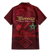Happy Morocco Proclamation Day Family Matching Mermaid Dress and Hawaiian Shirt Barbary Lion's Roar - Fight for Peace and Freedom - Wonder Print Shop