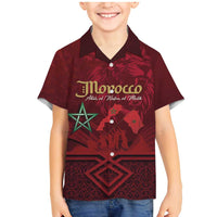 Happy Morocco Proclamation Day Family Matching Mermaid Dress and Hawaiian Shirt Barbary Lion's Roar - Fight for Peace and Freedom - Wonder Print Shop