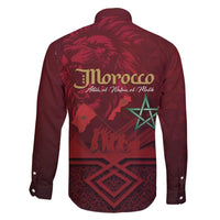 Happy Morocco Proclamation Day Family Matching Off Shoulder Maxi Dress and Hawaiian Shirt Barbary Lion's Roar - Fight for Peace and Freedom - Wonder Print Shop