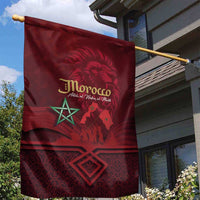 Happy Morocco Proclamation Day Garden Flag Barbary Lion's Roar - Fight for Peace and Freedom - Wonder Print Shop