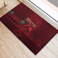 Happy Morocco Proclamation Day Rubber Doormat Barbary Lion's Roar - Fight for Peace and Freedom - Wonder Print Shop