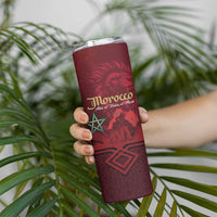 Happy Morocco Proclamation Day Skinny Tumbler Barbary Lion's Roar - Fight for Peace and Freedom - Wonder Print Shop