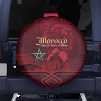 Happy Morocco Proclamation Day Spare Tire Cover Barbary Lion's Roar - Fight for Peace and Freedom - Wonder Print Shop