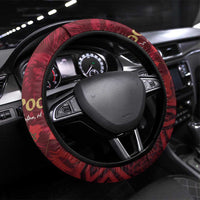 Happy Morocco Proclamation Day Steering Wheel Cover Barbary Lion's Roar - Fight for Peace and Freedom - Wonder Print Shop
