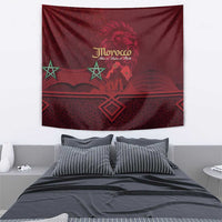 Happy Morocco Proclamation Day Tapestry Barbary Lion's Roar - Fight for Peace and Freedom - Wonder Print Shop