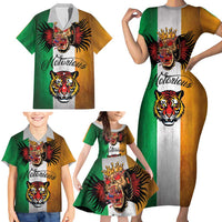The Ireland - Notorious Family Matching Short Sleeve Bodycon Dress and Hawaiian Shirt Old School Tattoos Grunge Style