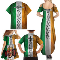 The Ireland - Notorious Family Matching Summer Maxi Dress and Hawaiian Shirt Old School Tattoos Grunge Style