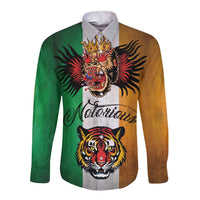 The Ireland - Notorious Long Sleeve Button Shirt Old School Tattoos Grunge Style